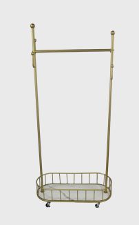 CLOTHING RACK IN GOLD