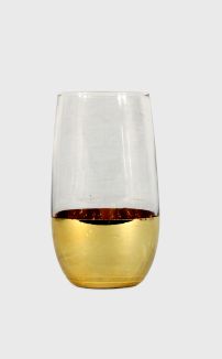 GLASS CUP WITH GOLD BOTTOM